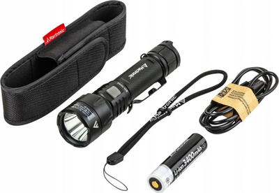 Elektrik dore Mactronic Black Eye 1100, 1100 lm, rikarikues me USB, i zi