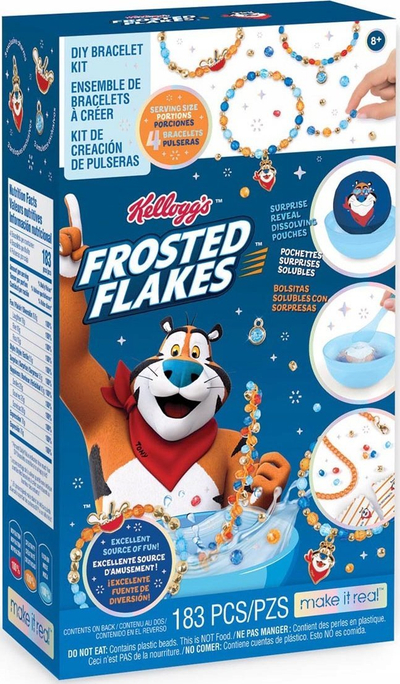 Set byzylykësh Make It Real Kellogg's Frosted Flakes, 183 pjesë, deri 4 byzylykë, shumëngjyrësh