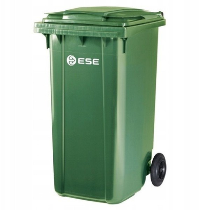 Kosh plehrash për qelq, 240L, me kapak, jeshil