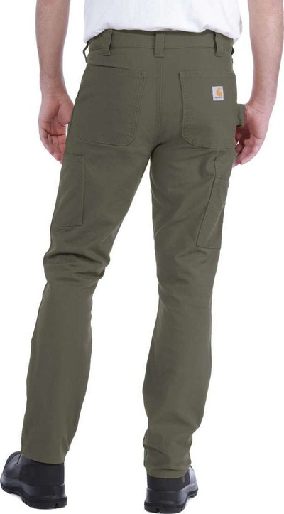 Pantallona pune Carhartt Rugged Flex Duck Slim Tapered, të dyfishta në gju, madhësia 36, ngjyra tropez
