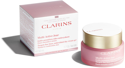 Krem xhel fytyre Clarins Multi-Active Day, lëkurë normale deri të kombinuar, 50ml