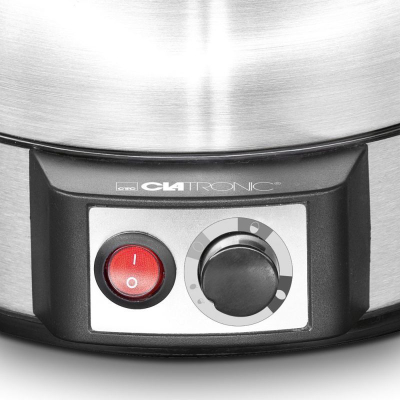 Clatronic EK 3321 Апарат за варење јајца, Нерѓосувачки челик/Црн