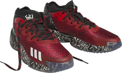 Atlete basketbolli Adidas D.O.N. Issue 4 IF2162, për burra, të kuqe e të zeza