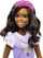 Kukull Barbie My First Brooklyn, trup i butë, me qenush lodër, vjollcë