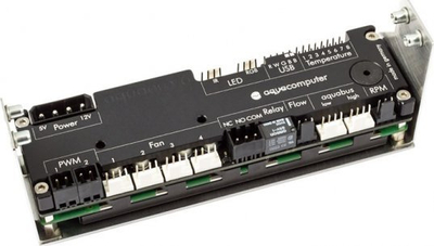 Пасивен ладилник Aquacomputer Aquaero 6, алуминиумски блок, компатибилен PRO XT, црн