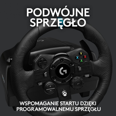 Set vozitjeje (timon, ndërrues shpejtësish dhe pedale) Logitech G923 për Xbox Series X / S / One / PC, i zi