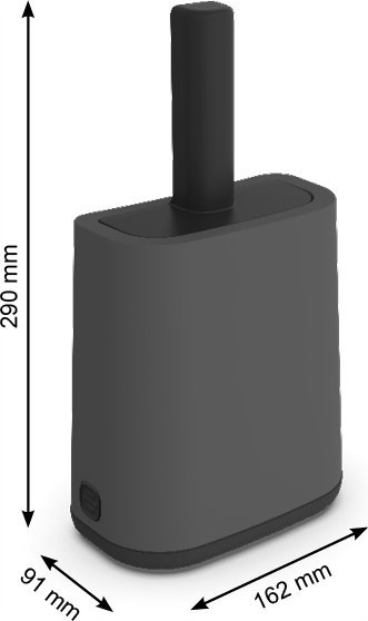 Lopatë me mbajtëse Rotho Shovel With Holder, plastike, e bardhë