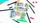 Set stilolapsa Edding 1200 Color Neon, 4 copë, shumëngjyrëshe