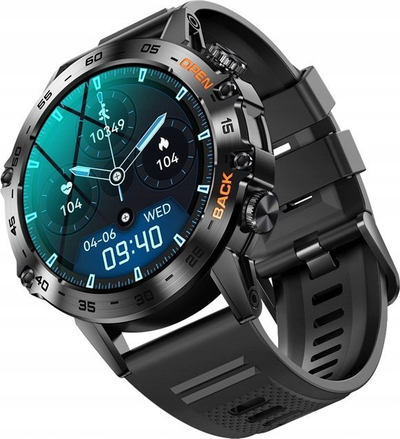 Ora inteligjente Veltori VT120-1, ekran 1.39", Bluetooth, e zezë