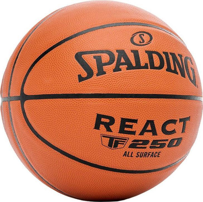 Top basketbolli Spalding React TF-250, madhësia 6, portokalli