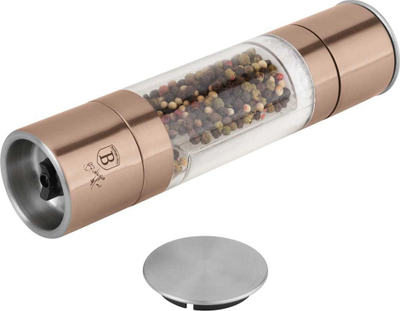 Mulli për kripë dhe piper Berlinger Haus BH8552, manual, 2 në 1, ngjyrë ari rose gold