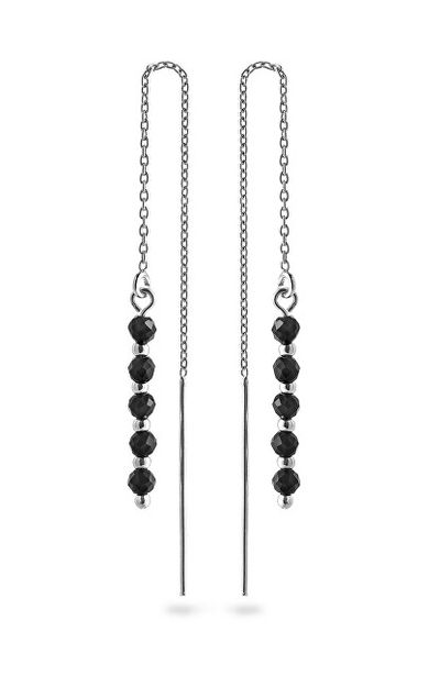 Vathë për femra AGAIN Jewelry AJKNS008, të argjendtë/zinj