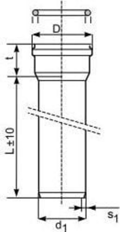 Tub kanalizimi Magnaplast KGEM, 200mm, 0.5m, portokalli