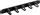 Organizues kabllosh për rack 19" Techly 305922, 1U, 5 mbajtëse 65mm, i zi