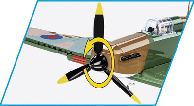 Set ndërtimi COBI Hawker Hurricane Mk.I 5728, 382 copa, shkallë 1:32, kamuflazh