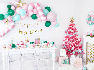 Serveta letre Luck and Luck Merry Christmas, në formë peme Krishtlindjesh, 20 copë, të bardha