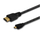 Kabllo HDMI Savio CL-39, 1m, Type A në Type D, i zi