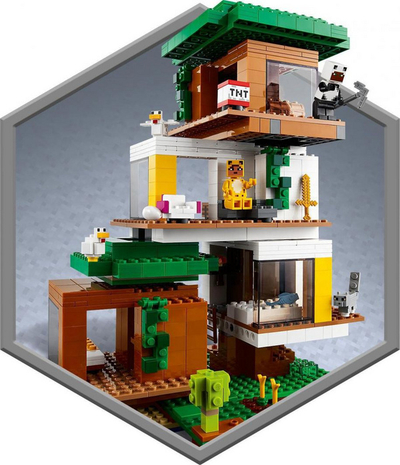 Lodër LEGO Minecraft Modern Treehouse