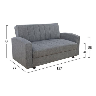 Divan-Shtrat 2-vendësh Dimos 157×77×83 cm (HM3075.03), gri