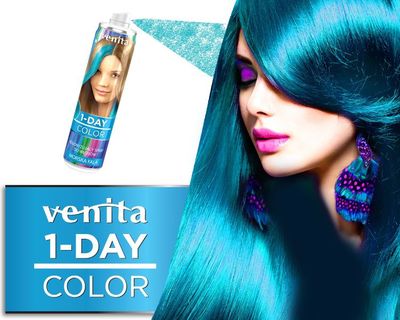 Sprej ngjyrimi për flokë Venita 1-Day Metallic No.3, blu metalik, 50ml