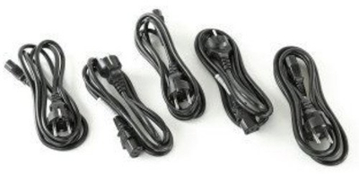 Kabllo rryme Zebra 105950-015, set 5 copë, IEC C13, prizë Type F, e zezë