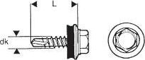 Vidë vetëshpuese UN 4.8×35mm, metal, RAL 9005, e zezë