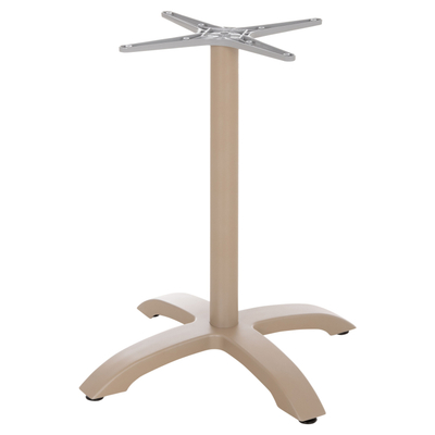 Bazë tavoline alumini HM460, 66x66x72cm, këmbë kryq 48x48cm, cappuccino matte