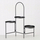 Stativ për lule Boltze Metal Flower Stand, me 3 kate, 68cm, i zi mat
