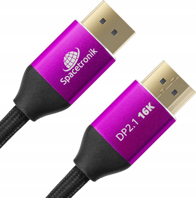 Kabllo DisplayPort Spacetronik SPX010, 2.1, 1m, lejla