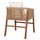 Karrige druri teak me litar & jastëkë 60×62×74–88 cm (HM9455.01)