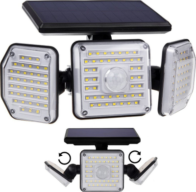 Llambë murale diellore Maclean MCE615, LED, me sensor lëvizjeje, e zezë