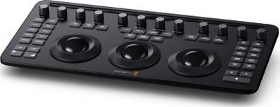 Panel kontrolli Blackmagic DaVinci Resolve Micro Color Panel DE, për ngjyrosje video, i vogël, i zi