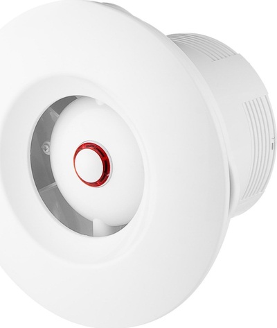 Ventilator tavanor Awenta WXO150 H, higrostat, kohëmatës, i bardhë