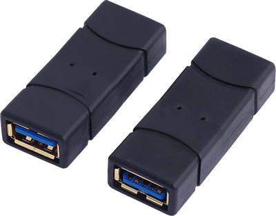 Adapter USB LogiLink AU0026, USB A femër në USB A femër, i zi