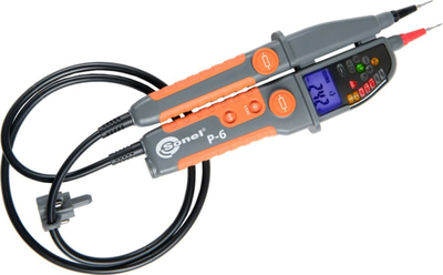 Testues tensioni dy-polësh Sonel P-6 WMGBP6, AC DC deri 1000V, ekran LCD, portokalli
