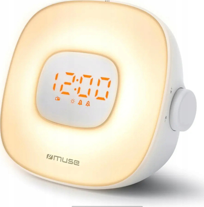 Radio-orë Muse ML-198CR me alarm dhe AUX in, e bardhë