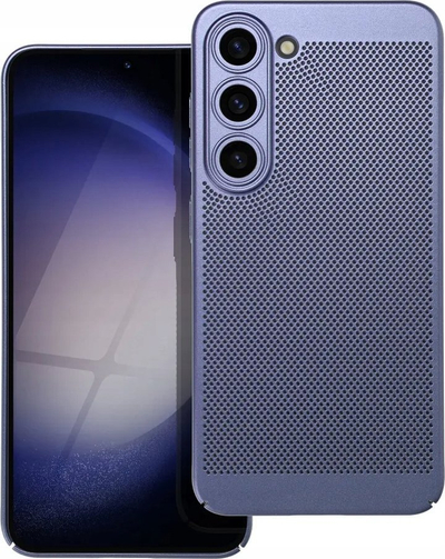 Kapak telefoni BREEZY për Samsung Galaxy A25 5G, plastik, perforuar, blu