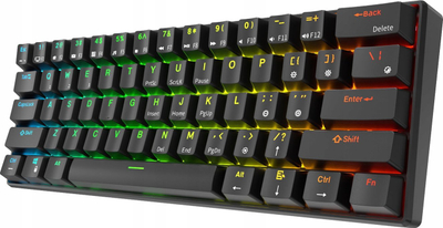 Механичка тастатура RK Royal Kludge RK61, 61 тастери, три безжични режими, RGB