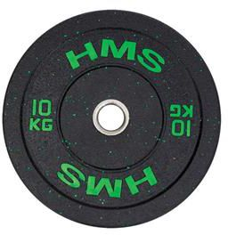Disk olimpik HMS HTBR10, 10 kg, me gomë, jeshil