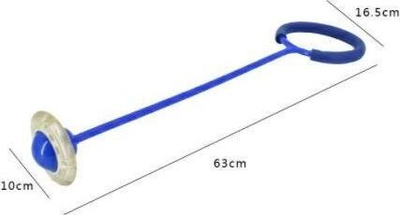 Lodër hula hoop për këmbë, me LED, 63 cm, blu