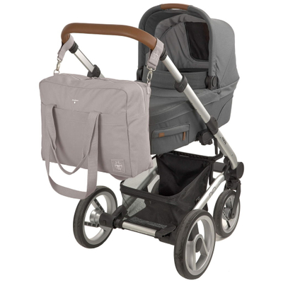 Çantë pelene Lässig Cotton Essential, 26.5L, pambuk organik, taupe