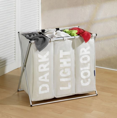 Shportë rrobash Wenko Trio, 130L, material tekstil dhe alumin, bezhë