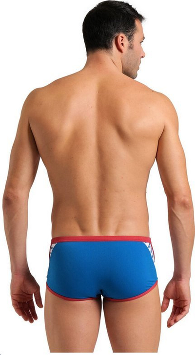 Rroba banje meshkuj Arena Icons Swim Low Waist Shorts Solid 70, rezistente ndaj klorit, UV 50+, blu
