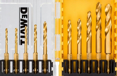 Set bitash edhe stërvitjesh Dewalt Flextorq, 24 copa, me veshje titani