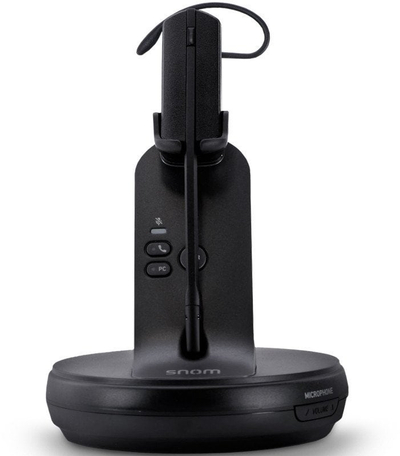 Headset pa tela Snom A170C, DECT, me mikrofon që ul zhurmën, ngjyrë e zezë