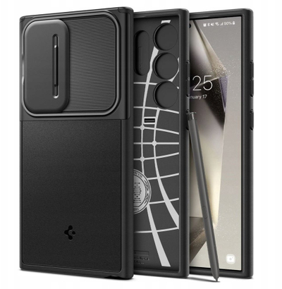 Futrollë Spigen Optik Armor për Samsung Galaxy S26 Ultra, mbrojtëse hibride me kapak kamere, ngjyrë e zezë