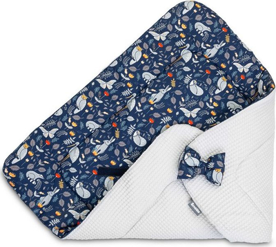 Mbështjellëse për bebe Sensillo Baby Wrap Waffle Animal Land, 75x75 cm, gri