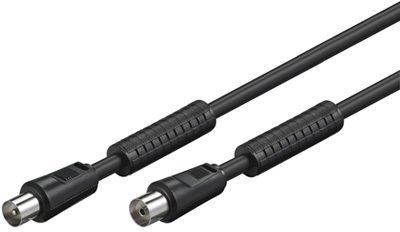 Kabllo antene Good Connections S-PAK10S, 10m, koaksial 75 Ohm, e zezë