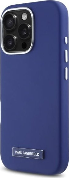 Kapak telefoni Karl Lagerfeld KLHMP16LPGMSRPB, për iPhone 16 Pro 6.3", hardcase MagSafe, blu