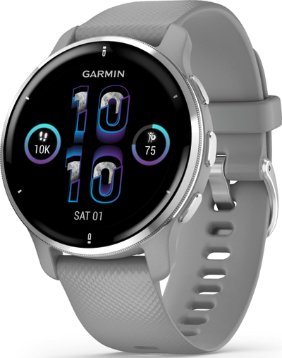 Ora e zgjuar Garmin Venu 2 Plus, me GPS, për shëndet e aktivitet, gri